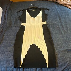 Elegant Black and White Dress